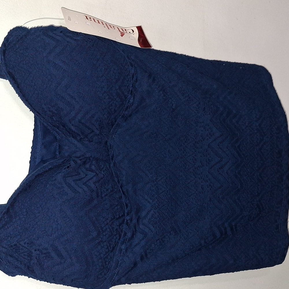Swimwear/ Navy Blue Tankini Top- W Sz 16W - Picture 2 of 8